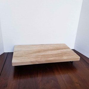 NEW! Farmhouse Natural Long Wood / Metal Riser Stand